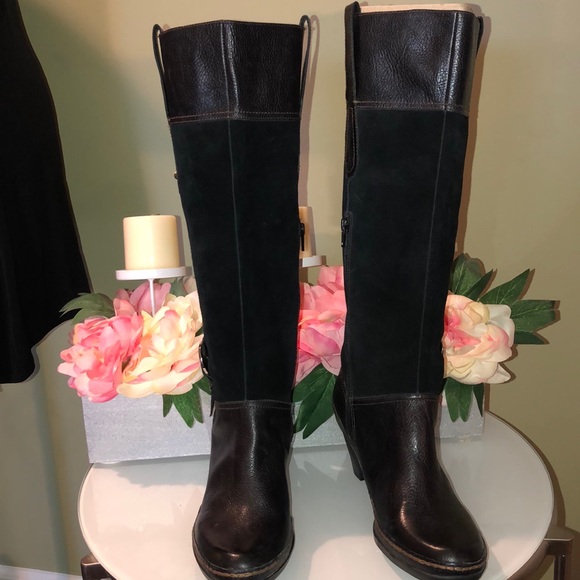 Naturalizer Leather & Suede Brown Calf Boots 10M - Picture 6 of 7